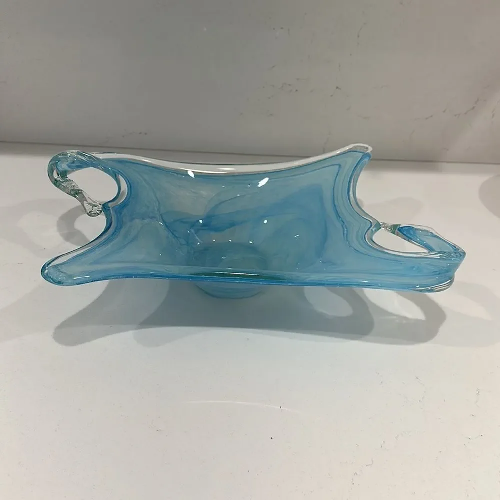 Blue ocean crystal bowl